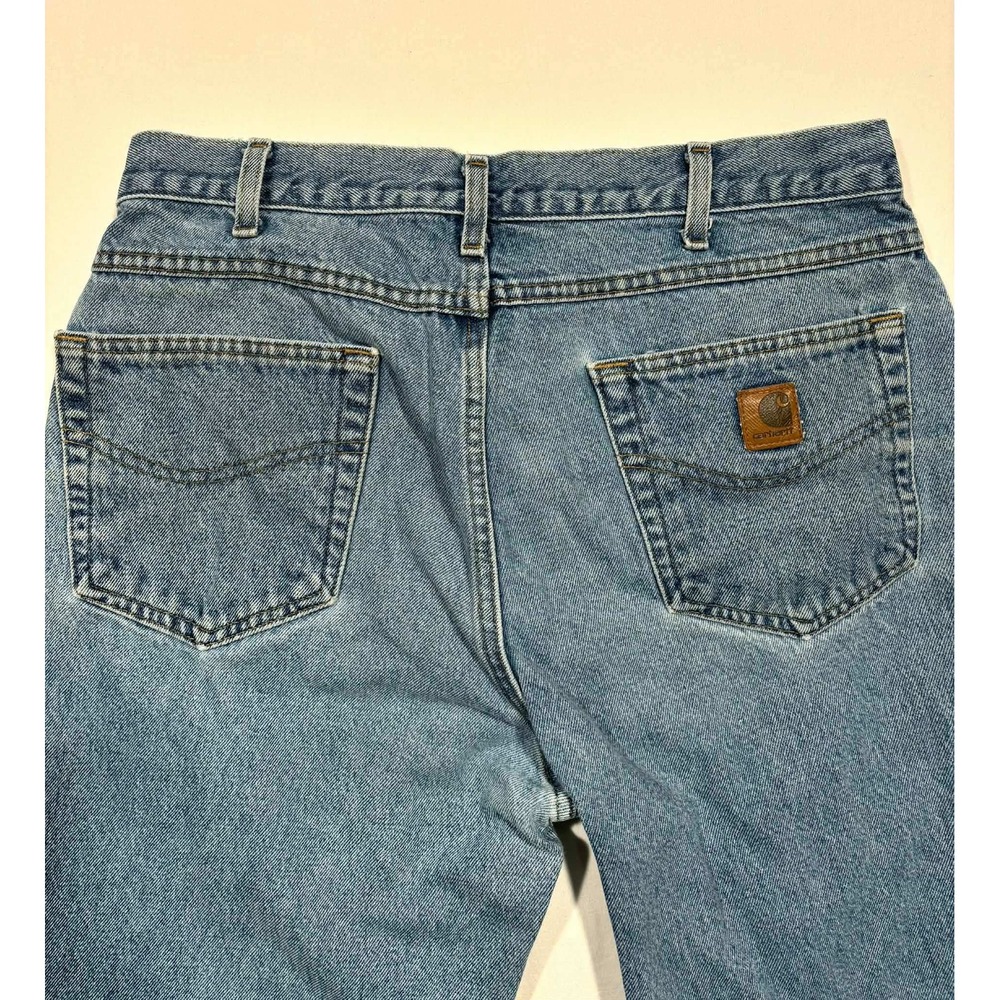 Carhartt B17 DST Relaxed Fit Straight Leg Blue Denim Jeans Mens 36x32 - Picture 11 of 12
